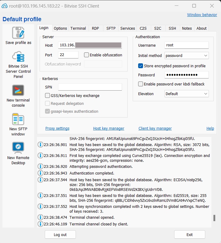 Bitvise SSH Client