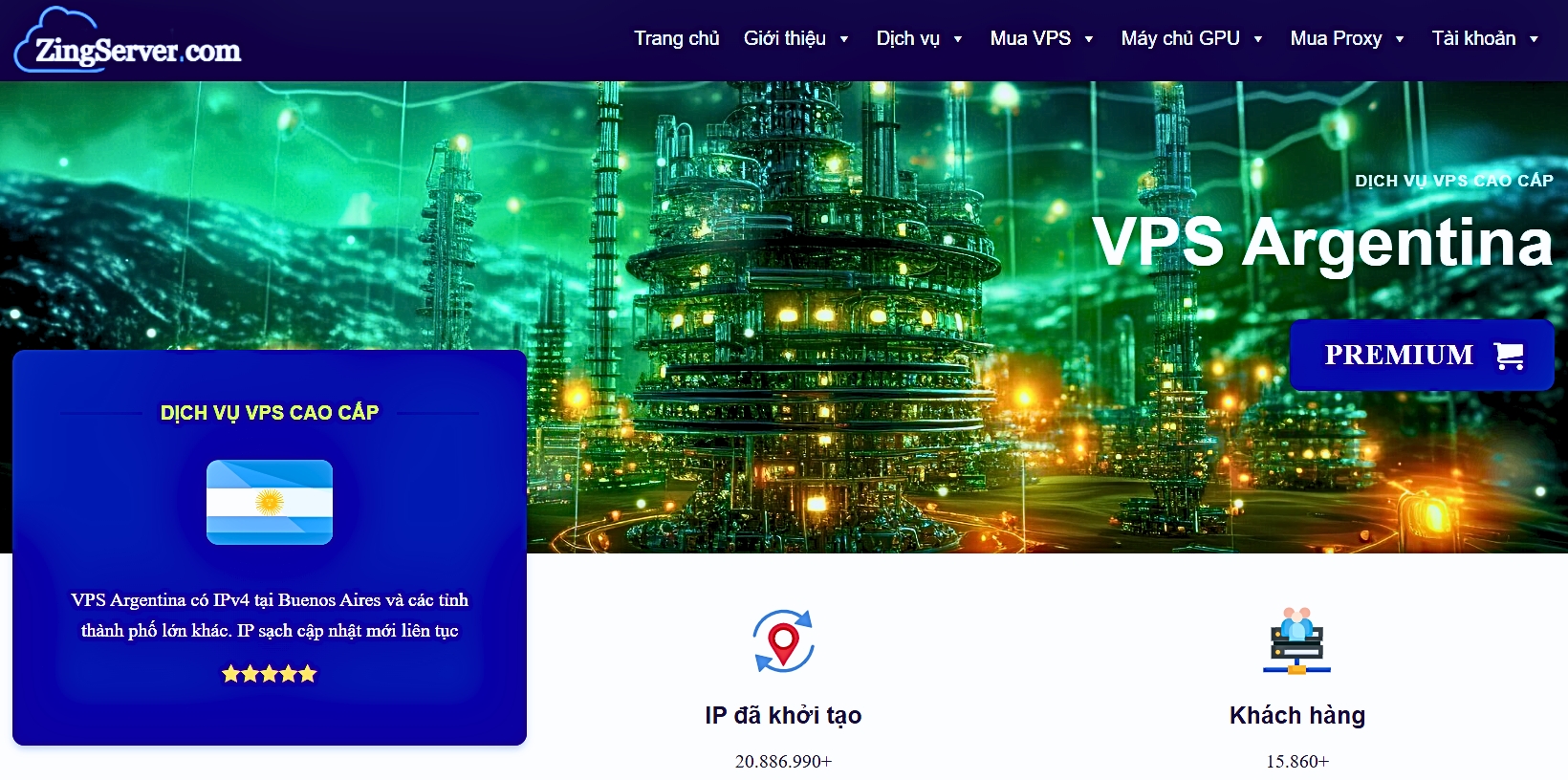 Giới thiệu về VPS Argentina tại ZingServer