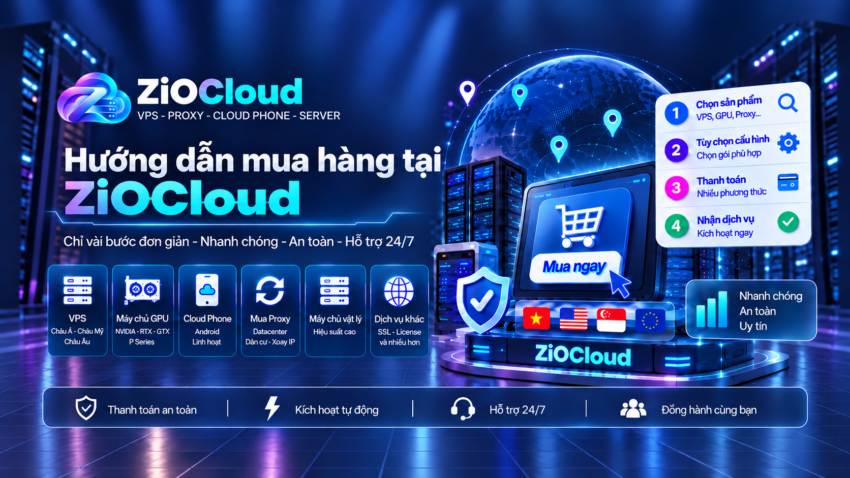 Hướng dẫn mua hàng tại ZiOCloud